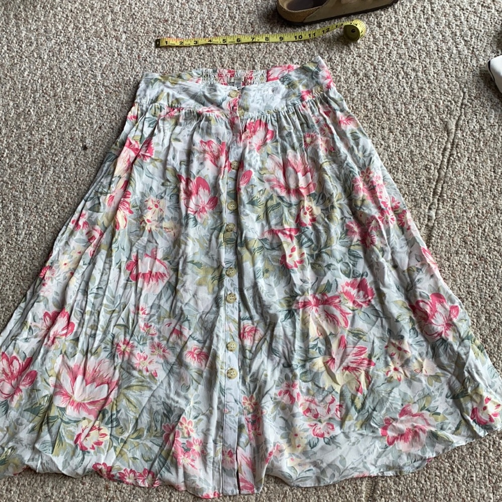 Floral knee length skirt